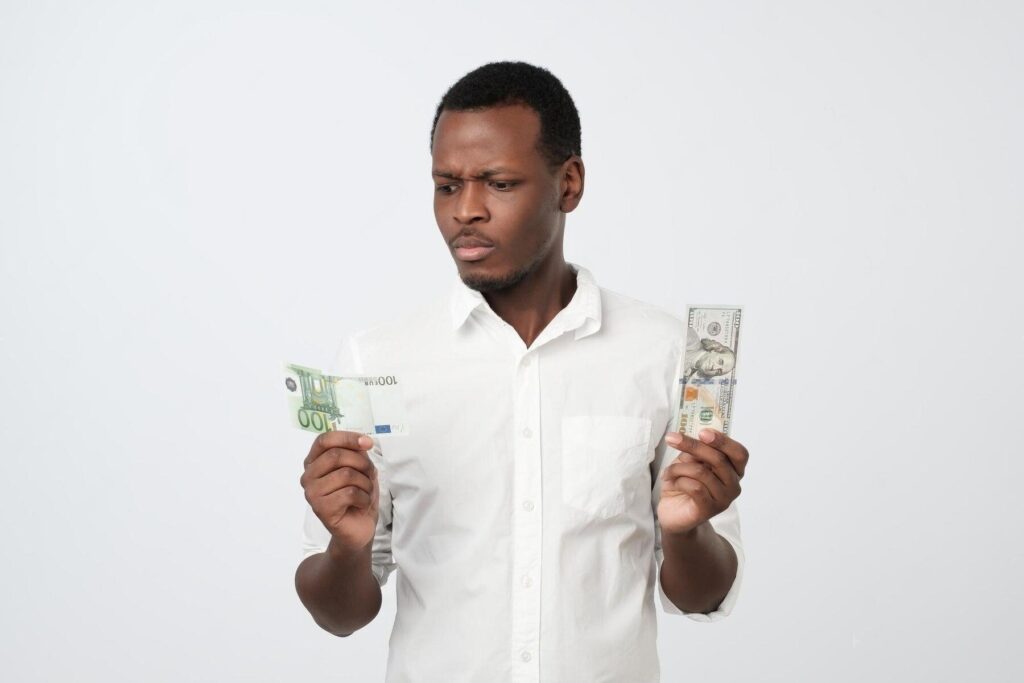 man worried about the naira devaluation